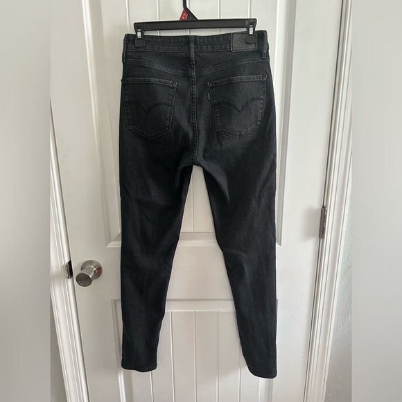 LEVI'S 721 Black High Rise Skinny Sparkle Jeans Women, black/metallic, W29 L30 - Picture 5 of 7